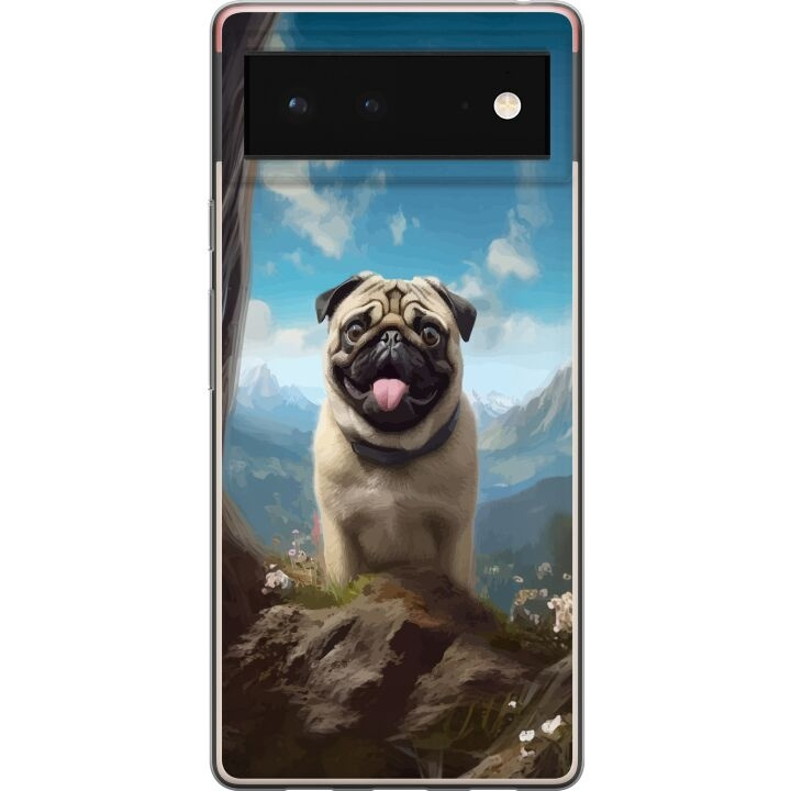 Mobiele hoes voor Google Pixel 6 met Blije Hond ontwerp in de groep SMARTPHONE & TABLETS / Mobielbescherming / Google bij TP E-commerce Nordic AB (A52097)