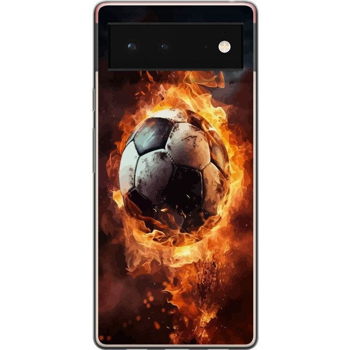 Mobiele hoes voor Google Pixel 6 met Voetbal ontwerp in de groep SMARTPHONE & TABLETS / Mobielbescherming / Google bij TP E-commerce Nordic AB (A52100)