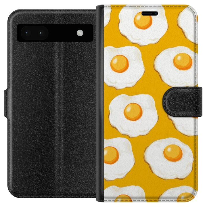 Portemonnee-hoesje voor Google Pixel 6a met Gebakken ei ontwerp in de groep SMARTPHONE & TABLETS / Mobielbescherming / Google bij TP E-commerce Nordic AB (A52108)