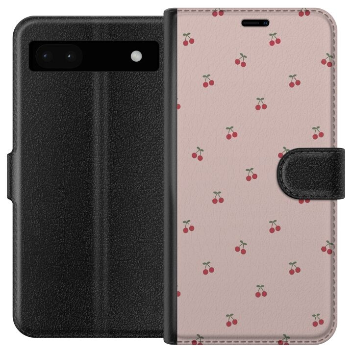 Portemonnee-hoesje voor Google Pixel 6a met Kersen ontwerp in de groep SMARTPHONE & TABLETS / Mobielbescherming / Google bij TP E-commerce Nordic AB (A52113)