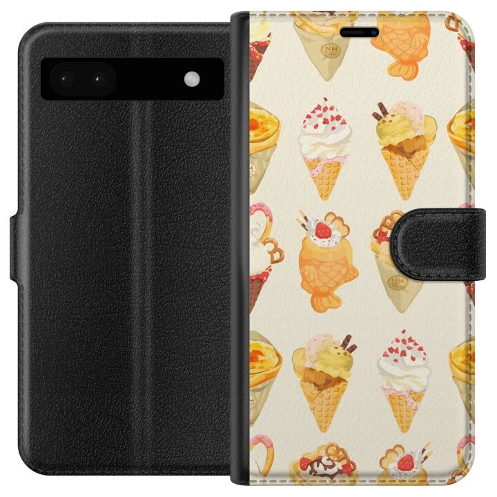 Portemonnee-hoesje voor Google Pixel 6a met Glasachtig ontwerp in de groep SMARTPHONE & TABLETS / Mobielbescherming / Google bij TP E-commerce Nordic AB (A52117)