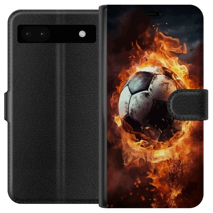 Portemonnee-hoesje voor Google Pixel 6a met Voetbal ontwerp in de groep SMARTPHONE & TABLETS / Mobielbescherming / Google bij TP E-commerce Nordic AB (A52127)