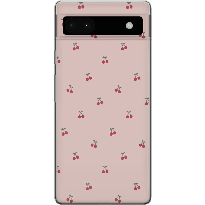 Mobiele hoes voor Google Pixel 6a met Kersen ontwerp in de groep SMARTPHONE & TABLETS / Mobielbescherming / Google bij TP E-commerce Nordic AB (A52140)