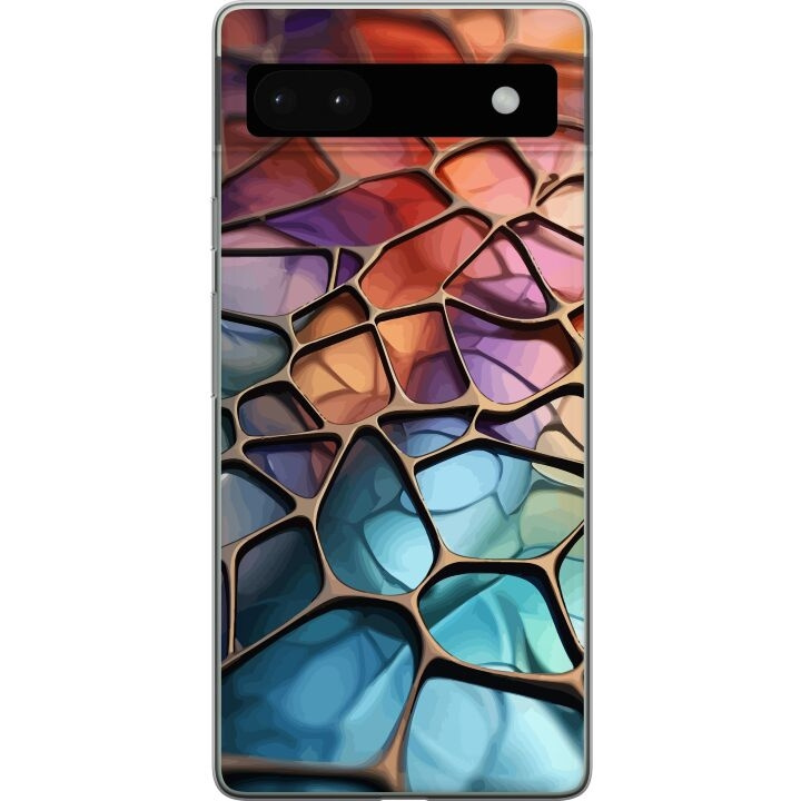 Mobiele hoes voor Google Pixel 6a met Metallic patroon ontwerp in de groep SMARTPHONE & TABLETS / Mobielbescherming / Google bij TP E-commerce Nordic AB (A52143)