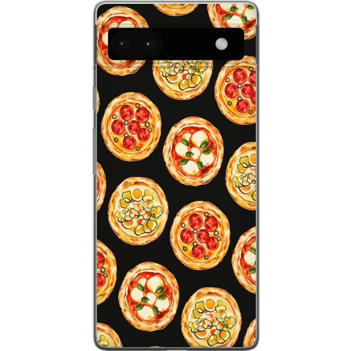 Mobiele hoes voor Google Pixel 6a met Pizza ontwerp in de groep SMARTPHONE & TABLETS / Mobielbescherming / Google bij TP E-commerce Nordic AB (A52146)