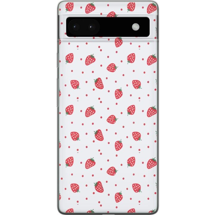 Mobiele hoes voor Google Pixel 6a met Aardbeien ontwerp in de groep SMARTPHONE & TABLETS / Mobielbescherming / Google bij TP E-commerce Nordic AB (A52150)