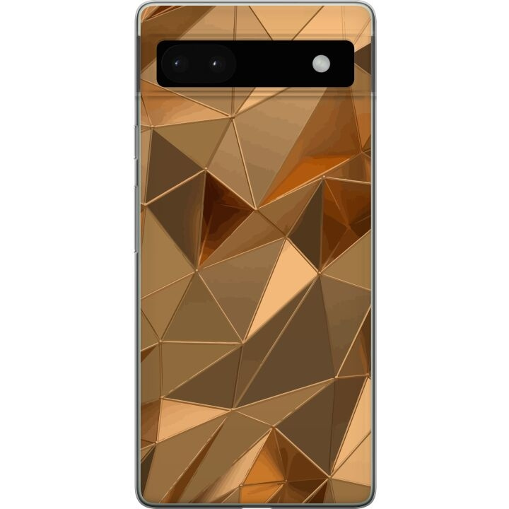 Mobiele hoes voor Google Pixel 6a met 3D Goud ontwerp in de groep SMARTPHONE & TABLETS / Mobielbescherming / Google bij TP E-commerce Nordic AB (A52157)