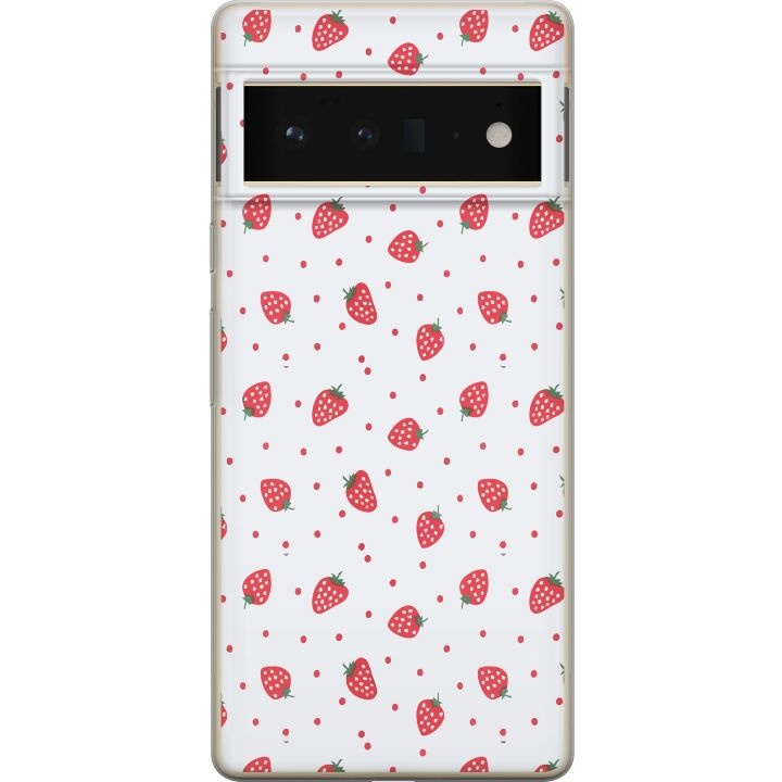 Mobiele hoes voor Google Pixel 6 Pro met Aardbeien ontwerp in de groep SMARTPHONE & TABLETS / Mobielbescherming / Google bij TP E-commerce Nordic AB (A52177)