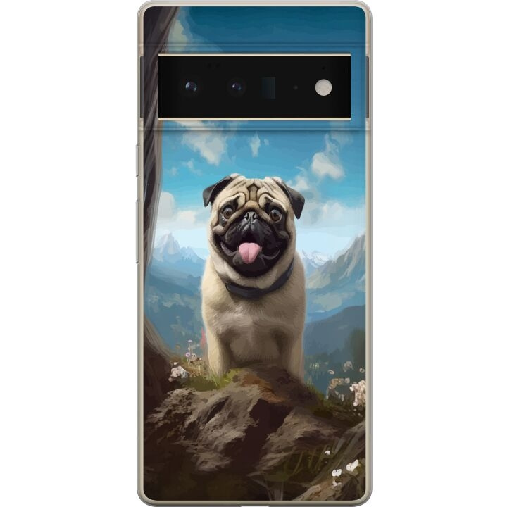 Mobiele hoes voor Google Pixel 6 Pro met Blije Hond ontwerp in de groep SMARTPHONE & TABLETS / Mobielbescherming / Google bij TP E-commerce Nordic AB (A52178)