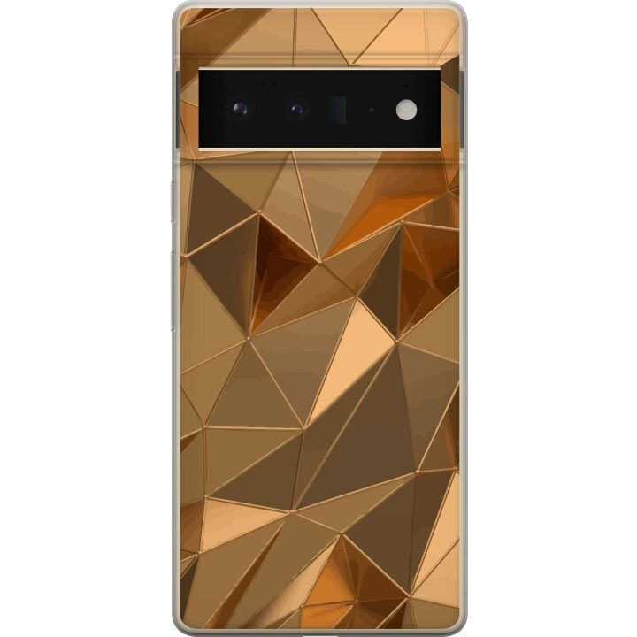 Mobiele hoes voor Google Pixel 6 Pro met 3D Goud ontwerp in de groep SMARTPHONE & TABLETS / Mobielbescherming / Google bij TP E-commerce Nordic AB (A52184)