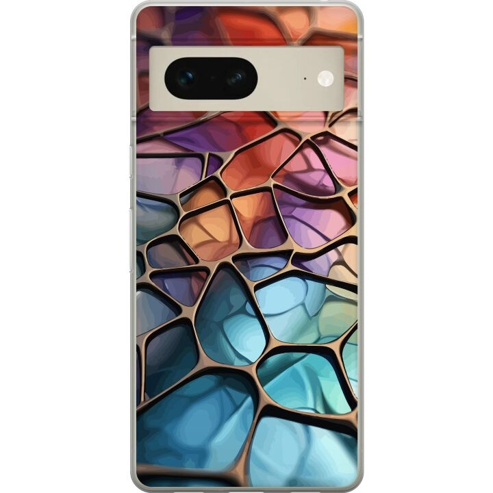 Mobiele hoes voor Google Pixel 7 met Metallic patroon ontwerp in de groep SMARTPHONE & TABLETS / Mobielbescherming / Google bij TP E-commerce Nordic AB (A52197)