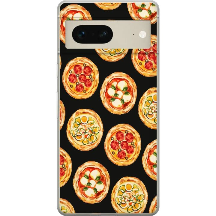 Mobiele hoes voor Google Pixel 7 met Pizza ontwerp in de groep SMARTPHONE & TABLETS / Mobielbescherming / Google bij TP E-commerce Nordic AB (A52200)