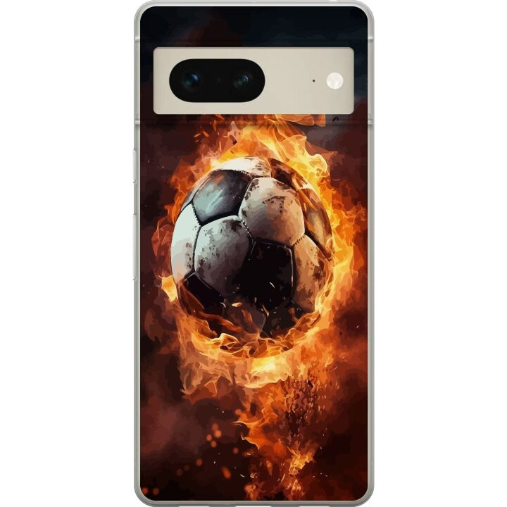 Mobiele hoes voor Google Pixel 7 met Voetbal ontwerp in de groep SMARTPHONE & TABLETS / Mobielbescherming / Google bij TP E-commerce Nordic AB (A52208)