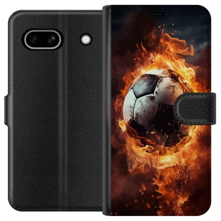 Portemonnee-hoesje voor Google Pixel 7a met Voetbal ontwerp in de groep SMARTPHONE & TABLETS / Mobielbescherming / Google bij TP E-commerce Nordic AB (A52235)