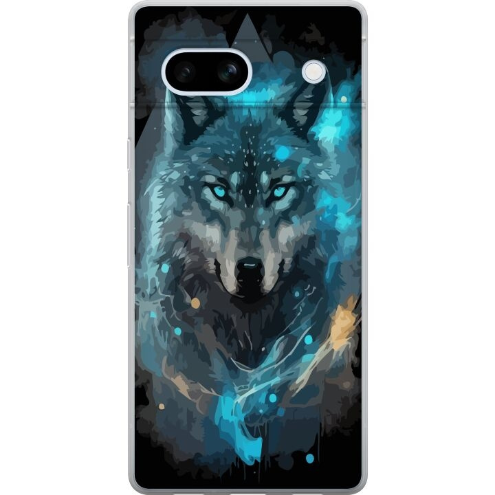 Mobiele hoes voor Google Pixel 7a met Wolf ontwerp in de groep SMARTPHONE & TABLETS / Mobielbescherming / Google bij TP E-commerce Nordic AB (A52246)