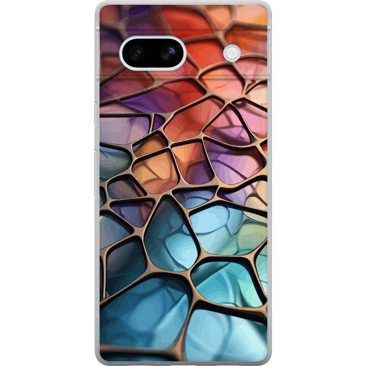 Mobiele hoes voor Google Pixel 7a met Metallic patroon ontwerp in de groep SMARTPHONE & TABLETS / Mobielbescherming / Google bij TP E-commerce Nordic AB (A52251)