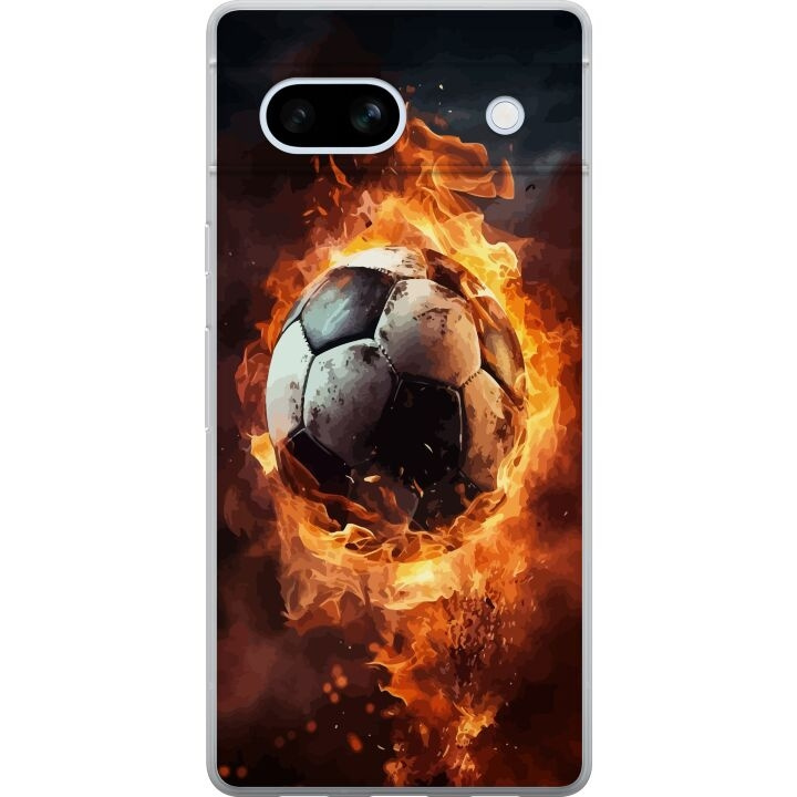 Mobiele hoes voor Google Pixel 7a met Voetbal ontwerp in de groep SMARTPHONE & TABLETS / Mobielbescherming / Google bij TP E-commerce Nordic AB (A52262)