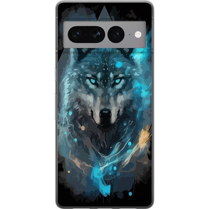 Mobiele hoes voor Google Pixel 7 Pro met Wolf ontwerp in de groep SMARTPHONE & TABLETS / Mobielbescherming / Google bij TP E-commerce Nordic AB (A52273)