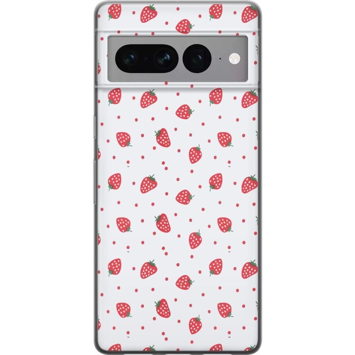 Mobiele hoes voor Google Pixel 7 Pro met Aardbeien ontwerp in de groep SMARTPHONE & TABLETS / Mobielbescherming / Google bij TP E-commerce Nordic AB (A52285)