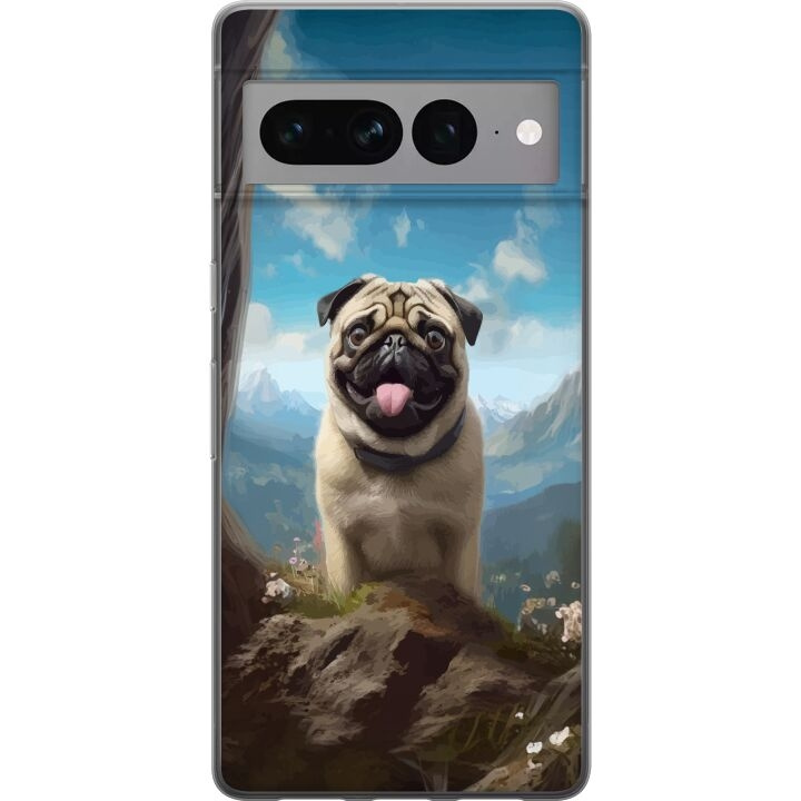 Mobiele hoes voor Google Pixel 7 Pro met Blije Hond ontwerp in de groep SMARTPHONE & TABLETS / Mobielbescherming / Google bij TP E-commerce Nordic AB (A52286)