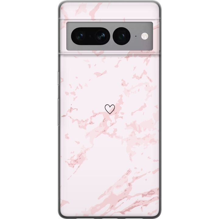 Mobiele hoes voor Google Pixel 7 Pro met Roze Hart ontwerp in de groep SMARTPHONE & TABLETS / Mobielbescherming / Google bij TP E-commerce Nordic AB (A52291)