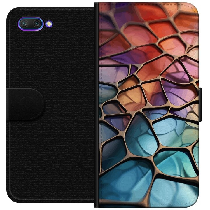 Portemonnee-hoesje voor Honor 10 met Metallic patroon ontwerp in de groep SMARTPHONE & TABLETS / Mobielbescherming / Huawei/Honor bij TP E-commerce Nordic AB (A52575)