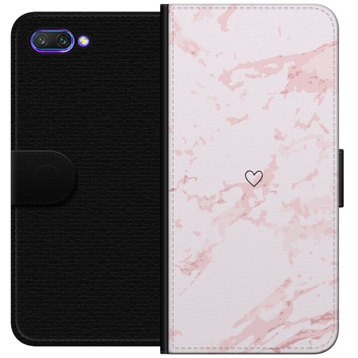 Portemonnee-hoesje voor Honor 10 met Roze Hart ontwerp in de groep SMARTPHONE & TABLETS / Mobielbescherming / Huawei/Honor bij TP E-commerce Nordic AB (A52588)