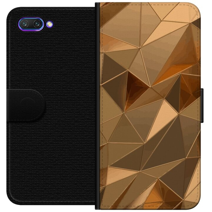 Portemonnee-hoesje voor Honor 10 met 3D Goud ontwerp in de groep SMARTPHONE & TABLETS / Mobielbescherming / Huawei/Honor bij TP E-commerce Nordic AB (A52589)