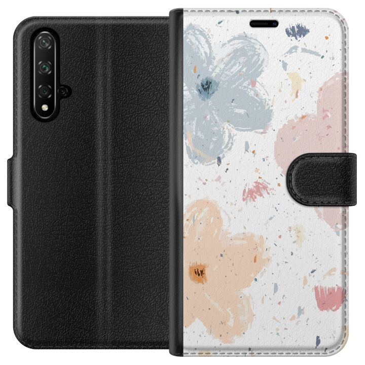 Portemonnee-hoesje voor Honor 20 met Bloemen ontwerp in de groep SMARTPHONE & TABLETS / Mobielbescherming / Huawei/Honor bij TP E-commerce Nordic AB (A52604)