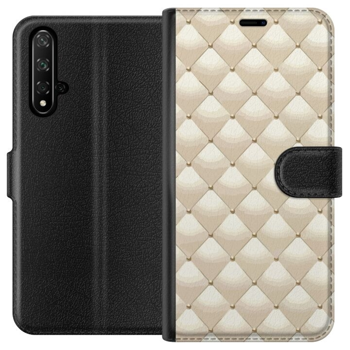 Portemonnee-hoesje voor Honor 20 met Goudglans ontwerp in de groep SMARTPHONE & TABLETS / Mobielbescherming / Huawei/Honor bij TP E-commerce Nordic AB (A52618)