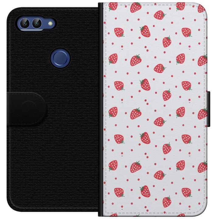 Portemonnee-hoesje voor Huawei P smart met Aardbeien ontwerp in de groep SMARTPHONE & TABLETS / Mobielbescherming / Huawei/Honor bij TP E-commerce Nordic AB (A52636)