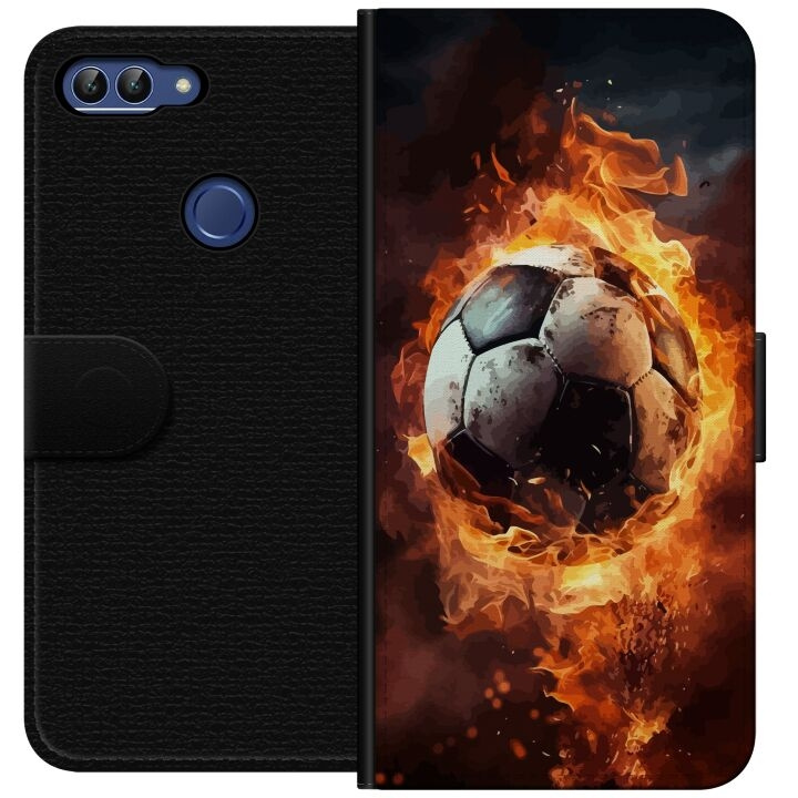 Portemonnee-hoesje voor Huawei P smart met Voetbal ontwerp in de groep SMARTPHONE & TABLETS / Mobielbescherming / Huawei/Honor bij TP E-commerce Nordic AB (A52640)