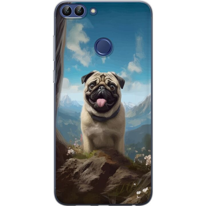 Mobiele hoes voor Huawei P smart met Blije Hond ontwerp in de groep SMARTPHONE & TABLETS / Mobielbescherming / Huawei/Honor bij TP E-commerce Nordic AB (A52664)