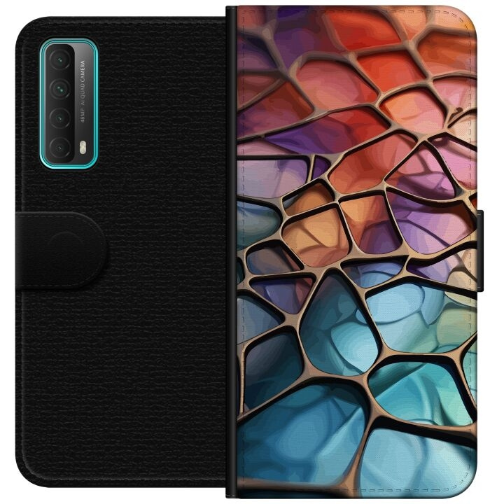 Portemonnee-hoesje voor Huawei P smart 2021 met Metallic patroon ontwerp in de groep SMARTPHONE & TABLETS / Mobielbescherming / Huawei/Honor bij TP E-commerce Nordic AB (A52683)