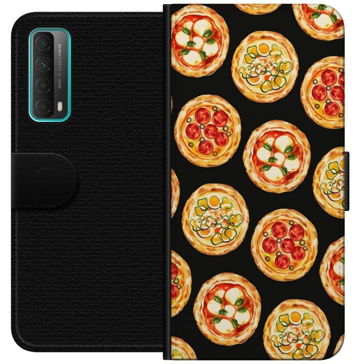 Portemonnee-hoesje voor Huawei P smart 2021 met Pizza ontwerp in de groep SMARTPHONE & TABLETS / Mobielbescherming / Huawei/Honor bij TP E-commerce Nordic AB (A52686)