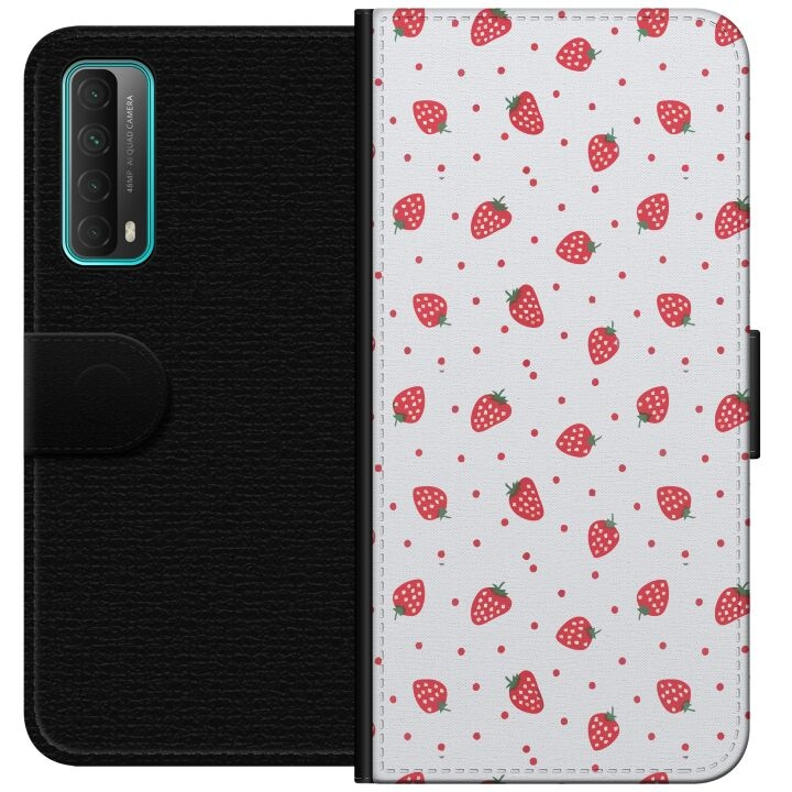 Portemonnee-hoesje voor Huawei P smart 2021 met Aardbeien ontwerp in de groep SMARTPHONE & TABLETS / Mobielbescherming / Huawei/Honor bij TP E-commerce Nordic AB (A52690)