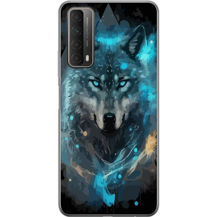 Mobiele hoes voor Huawei P smart 2021 met Wolf ontwerp in de groep SMARTPHONE & TABLETS / Mobielbescherming / Huawei/Honor bij TP E-commerce Nordic AB (A52705)