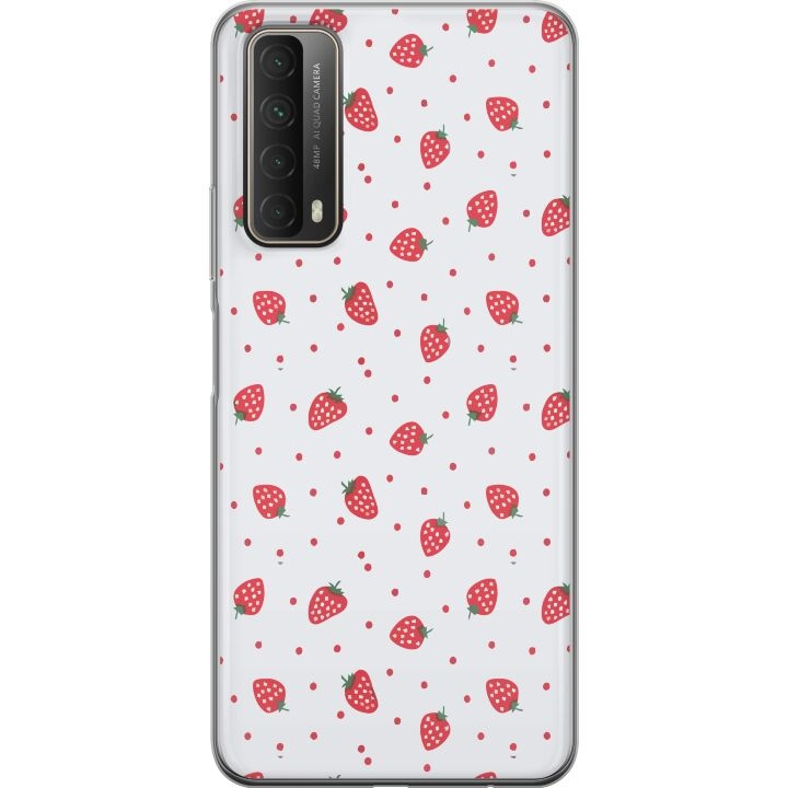 Mobiele hoes voor Huawei P smart 2021 met Aardbeien ontwerp in de groep SMARTPHONE & TABLETS / Mobielbescherming / Huawei/Honor bij TP E-commerce Nordic AB (A52717)