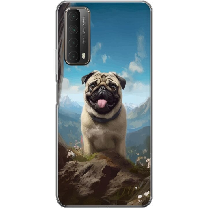 Mobiele hoes voor Huawei P smart 2021 met Blije Hond ontwerp in de groep SMARTPHONE & TABLETS / Mobielbescherming / Huawei/Honor bij TP E-commerce Nordic AB (A52718)