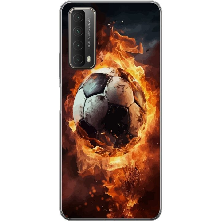 Mobiele hoes voor Huawei P smart 2021 met Voetbal ontwerp in de groep SMARTPHONE & TABLETS / Mobielbescherming / Huawei/Honor bij TP E-commerce Nordic AB (A52721)