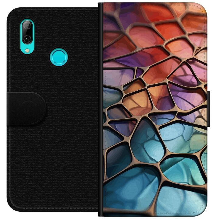 Portemonnee-hoesje voor Huawei P smart 2019 met Metallic patroon ontwerp in de groep SMARTPHONE & TABLETS / Mobielbescherming / Huawei/Honor bij TP E-commerce Nordic AB (A52737)