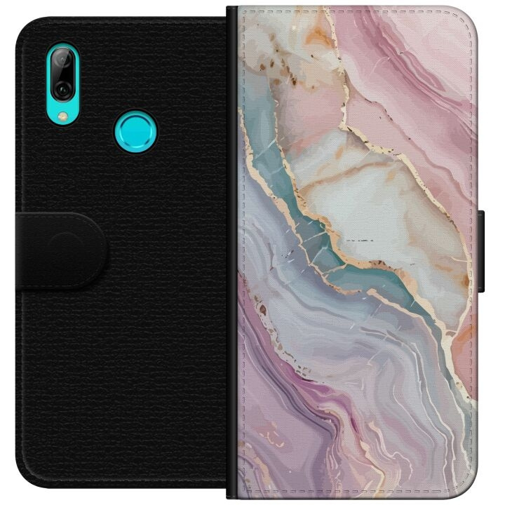 Portemonnee-hoesje voor Huawei P smart 2019 met Marmer ontwerp in de groep SMARTPHONE & TABLETS / Mobielbescherming / Huawei/Honor bij TP E-commerce Nordic AB (A52749)