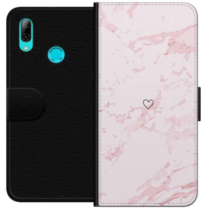 Portemonnee-hoesje voor Huawei P smart 2019 met Roze Hart ontwerp in de groep SMARTPHONE & TABLETS / Mobielbescherming / Huawei/Honor bij TP E-commerce Nordic AB (A52750)