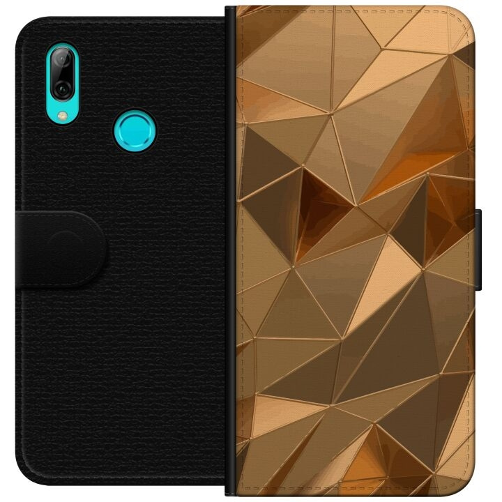 Portemonnee-hoesje voor Huawei P smart 2019 met 3D Goud ontwerp in de groep SMARTPHONE & TABLETS / Mobielbescherming / Huawei/Honor bij TP E-commerce Nordic AB (A52751)