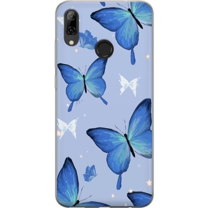 Mobiele hoes voor Huawei P smart 2019 met Blauwe vlinders ontwerp in de groep SMARTPHONE & TABLETS / Mobielbescherming / Huawei/Honor bij TP E-commerce Nordic AB (A52770)