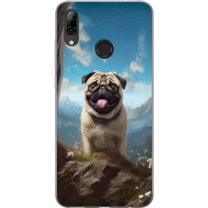 Mobiele hoes voor Huawei P smart 2019 met Blije Hond ontwerp in de groep SMARTPHONE & TABLETS / Mobielbescherming / Huawei/Honor bij TP E-commerce Nordic AB (A52772)