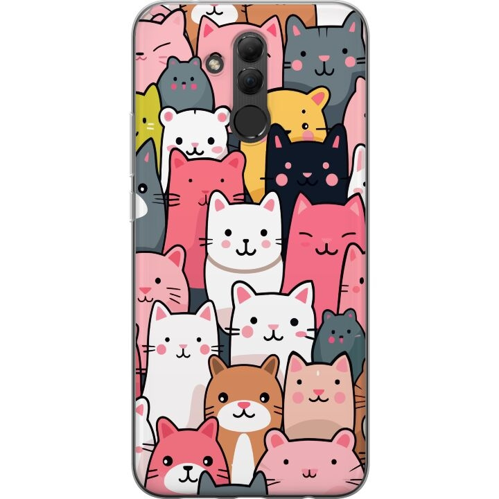 Mobiele hoes voor Huawei Mate 20 lite met Kattenpatroon ontwerp in de groep SMARTPHONE & TABLETS / Mobielbescherming / Huawei/Honor bij TP E-commerce Nordic AB (A52789)