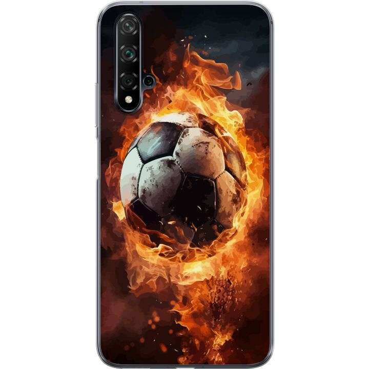 Mobiele hoes voor Huawei nova 5T met Voetbal ontwerp in de groep SMARTPHONE & TABLETS / Mobielbescherming / Huawei/Honor bij TP E-commerce Nordic AB (A52937)