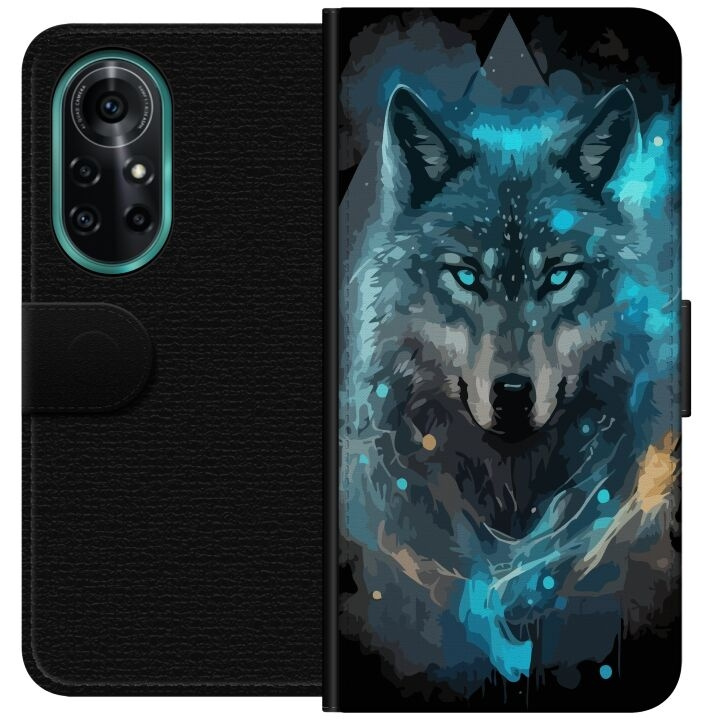 Portemonnee-hoesje voor Huawei nova 8 Pro met Wolf ontwerp in de groep SMARTPHONE & TABLETS / Mobielbescherming / Huawei/Honor bij TP E-commerce Nordic AB (A52948)