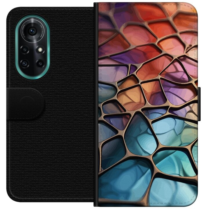 Portemonnee-hoesje voor Huawei nova 8 Pro met Metallic patroon ontwerp in de groep SMARTPHONE & TABLETS / Mobielbescherming / Huawei/Honor bij TP E-commerce Nordic AB (A52953)